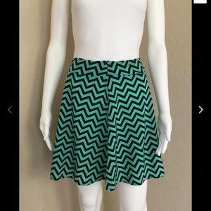 Francesca’s Bird Cage Women's Skirt Sz L Chevron